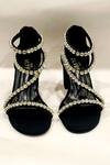 The Alter_Black Rhinestones Serena Embellished Heels _Online_at_Aza_Fashions