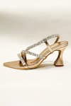 The Alter_Pink Rhinestones Kiara Pointed Toe Hourglass Heels _Online_at_Aza_Fashions