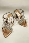 The Alter_Pink Rhinestones Kiara Pointed Toe Hourglass Heels _at_Aza_Fashions