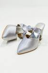 The Alter Silver Metallic Satin Beverly Bow Block Heels Online at Aza Fashions The Alter_Silver Metallic Satin Beverly Bow Block Heels _Online_at_Aza_Fashions