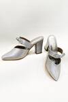 The Alter Silver Metallic Satin Beverly Bow Block Heels at Aza Fashions The Alter_Silver Metallic Satin Beverly Bow Block Heels _at_Aza_Fashions