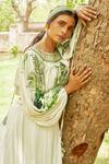 Shop_17:17 By Simmi Saboo_Off White Muslin Silk Printed And Cut Dana Hand Rabia Lehenga Bustier Set _Online_at_Aza_Fashions