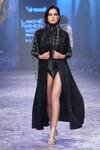 Buy_Nirmooha_Black Sequins Turtle Neck Embroidered Bodysuit _Online_at_Aza_Fashions