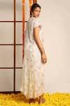 Style Junkiie_Ivory Crepe Embroidered Floral Round Wrap Tunic  _Online_at_Aza_Fashions