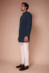 Tisa - Men_Blue Sherwani Viscose Polyester Embroidery Cutdana Set _Online_at_Aza_Fashions