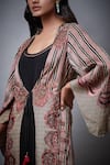 Shop_RI.Ritu Kumar_Pink Jacket - Viscose Satin Modal And Dress - Rayon Crepe Print & Malisha & _Online_at_Aza_Fashions