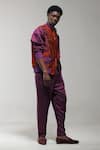 Buy_Jatin Malik_Purple Linen Silk Embroidered Cord Trouser _Online_at_Aza_Fashions