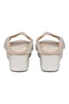 Buy_Kkarma Accessories_Pink Beads, Embroidery Kalki Peep Toe Wedges _Online_at_Aza_Fashions