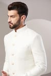 Buy_Kasbah_White Silk Sequins, Embroidery Sherwani Set _Online_at_Aza_Fashions