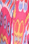 Shop_THE COTTON STAPLE_Pink Cotton Ikat Printed Bundi Kurta Set _Online_at_Aza_Fashions