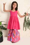Buy_The Cotton Staple_Pink Cotton Tassels Picasso Solid Kurta Sharara Set _Online_at_Aza_Fashions
