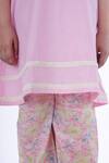 Shop_Kalp_Pink Cotton Embroidery Liba Neckline Kurta And Pant Set _Online_at_Aza_Fashions