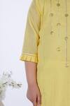 Buy_Kalp_Yellow Cotton, Lurex Embroidery, Gota Patti Floral Kurta Sharara Set _Online_at_Aza_Fashions
