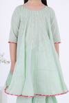 Shop_Kalp_Green Cotton, Lurex Gota Patti Najma Embroidered Kurta And Sharara Set  _Online_at_Aza_Fashions