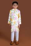 Kalp_Multi Color Cotton Printed Floral Hand Block Kurta Set _Online_at_Aza_Fashions