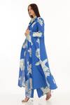 Buy_KoAi_Blue Floral Pattern Cape_Online_at_Aza_Fashions