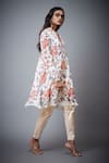 Buy_RI.Ritu Kumar_Ivory Viscose Chinon And Embroidery Floral Band Collar Chintz Kurti _Online_at_Aza_Fashions