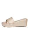 Kkarma_Gold Linda Metallic Solid Platform Wedges _Online_at_Aza_Fashions