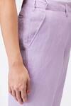 Buy_Genes Lecoanet Hemant_Purple Plain Full Bloom Flared Trouser _Online_at_Aza_Fashions