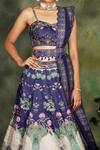 Archana Kochhar Blue Silk, Net Sequins, Embroidery, Beads Regal Paradise Bridal Lehenga Set Online at Aza Fashions Archana Kochhar_Blue Silk, Net Sequins, Embroidery, Beads Regal Paradise Bridal Lehenga Set _Online_at_Aza_Fashions