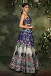 Buy Archana Kochhar Blue Silk, Net Sequins, Embroidery, Beads Regal Paradise Bridal Lehenga Set Online at Aza Fashions Buy_Archana Kochhar_Blue Silk, Net Sequins, Embroidery, Beads Regal Paradise Bridal Lehenga Set _Online_at_Aza_Fashions