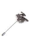 Cosa Nostraa_Black Golfer Brass Lapel Pin_at_Aza_Fashions