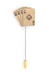 Cosa Nostraa_Gold Aces Rule Lapel Pin_Online_at_Aza_Fashions