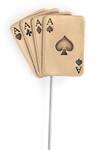 Buy_Cosa Nostraa_Gold Aces Rule Lapel Pin_Online_at_Aza_Fashions