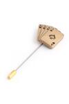 Shop_Cosa Nostraa_Gold Aces Rule Lapel Pin_Online_at_Aza_Fashions