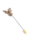 Cosa Nostraa_Gold Imperial Stag Lapel Pin_at_Aza_Fashions