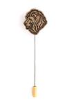 Cosa Nostraa_Gold Lion Mane Lapel Pin_Online_at_Aza_Fashions