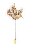 Cosa Nostraa_Gold Flying Bird Lapel Pin_Online_at_Aza_Fashions