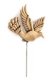 Buy_Cosa Nostraa_Gold Flying Bird Lapel Pin_Online_at_Aza_Fashions