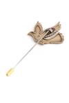 Cosa Nostraa_Gold Flying Bird Lapel Pin_at_Aza_Fashions