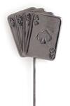 Buy_Cosa Nostraa_Black Aces Rule Brass Lapel Pin_Online_at_Aza_Fashions