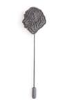 Cosa Nostraa_Black Lion Mane Brass Lapel Pin_Online_at_Aza_Fashions