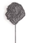 Buy_Cosa Nostraa_Black Lion Mane Brass Lapel Pin_Online_at_Aza_Fashions