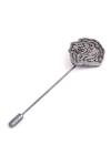 Shop_Cosa Nostraa_Black Lion Mane Brass Lapel Pin_Online_at_Aza_Fashions