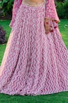 Redpine Designs_Purple Chevron Print Lehenga Set_Online_at_Aza_Fashions