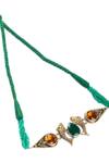 Neeta Boochra Multi Color Green Onyx And Orange Stone Embellished Fish Choker Necklace Online at Aza Fashions Neeta Boochra_Multi Color Green Onyx And Orange Stone Embellished Fish Choker Necklace_Online_at_Aza_Fashions