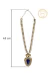 Buy_Neeta Boochra_Silver Plated Lapis Two Tone Pendant Necklace _Online_at_Aza_Fashions