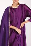 Buy_Komal Shah_Purple Chanderi Kalidar Kurta Set_Online_at_Aza_Fashions