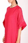 Buy_Komal Shah_Pink Embroidered Kaftan_Online_at_Aza_Fashions