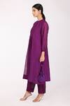 Komal Shah_Purple Embroidered Tunic And Pant Set_Online_at_Aza_Fashions