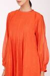 Buy_Komal Shah_Orange Mukaish Embroidered Tunic And Pant Set_Online_at_Aza_Fashions
