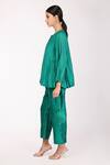 Komal Shah_Green Chanderi Mukaish Embroidered Top And Pant Set_Online_at_Aza_Fashions