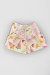 Shop_LA Dee DA_Multi Color Cotton Ice Cream Print Peplum Top And Short Set _Online_at_Aza_Fashions