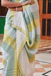 Buy_Dressfolk_Multi Color 100% Linen And Zari Woven Stripe Leheriya Pattern Saree  _Online_at_Aza_Fashions