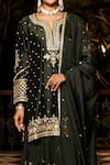 MATSYA_Green Kurta And Sharara Chanderi Silk & The Nawabi Roohani Set  _Online_at_Aza_Fashions