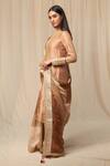 Shop_Masaba_Beige Raw Silk, Organza Sorbet Stripes, Spring Oatmeal Kurta Salwar Set_Online_at_Aza_Fashions
